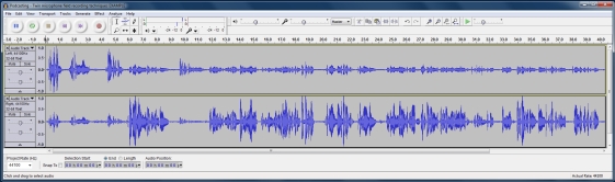 audacity donkey example - Podcasting - Twin microphone field recording techniques